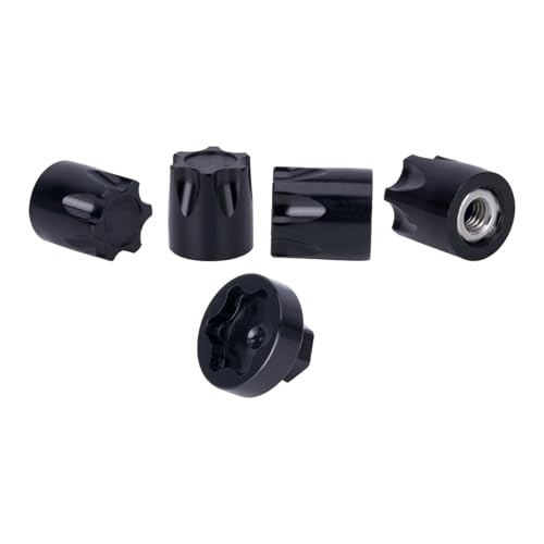 GTFRUQAS Für Axial Für SCX10 D90 Für TRX4 TF2 CC01 1/10 Metallfelgen-Mittelkappe M4-Mutter 4PCS RC Crawler CarCapra Upgrade RC Ersatzteile(Black) von GTFRUQAS