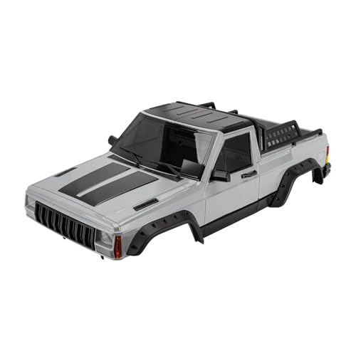 GTFRUQAS Für Axial Für SCX10 Für SCX10 II 90046 1/10 RC Crawler Auto 313mm Radstand Für Pickup LKW Für Cherokee Körper Shell Kit RC Ersatzteile(Nardo Grey) von GTFRUQAS