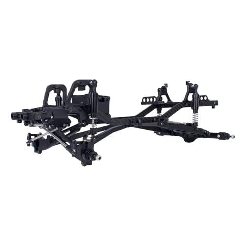GTFRUQAS Für Axial Für SCX10 I II III Pro Für TRX4 Twin I-Beam 2WD Pre-Runner 1/10 CNC Metall Für Chassis Kit RC Crawler Für Desert TruckCapra Upgrade RC Ersatzteile(Black) von GTFRUQAS