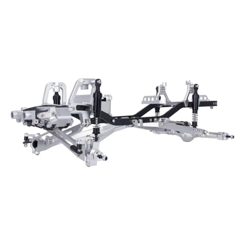 GTFRUQAS Für Axial Für SCX10 I II III Pro Für TRX4 Twin I-Beam 2WD Pre-Runner 1/10 CNC Metall Für Chassis Kit RC Crawler Für Desert TruckCapra Upgrade RC Ersatzteile(Silver) von GTFRUQAS