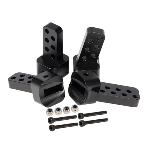 GTFRUQAS Für Axial Für SCX10 II 90046 1/10 Für LCG Rigs4Pcs CNC Aluminium AR44 Axle Link Riser Anti-Squat-Halterungen RC Crawler Für Chassis DIY Upgrade RC Ersatzteile(Black) von GTFRUQAS