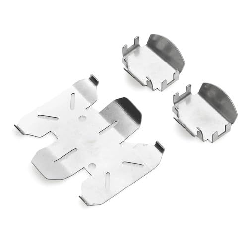 GTFRUQAS Für Axial Für SCX10 PRO 1/10 RC Crawler Auto Upgrade Teile 3 Stücke Edelstahl Für Chassis Rüstung Achse Protector Skid Platte Set RC Ersatzteile von GTFRUQAS