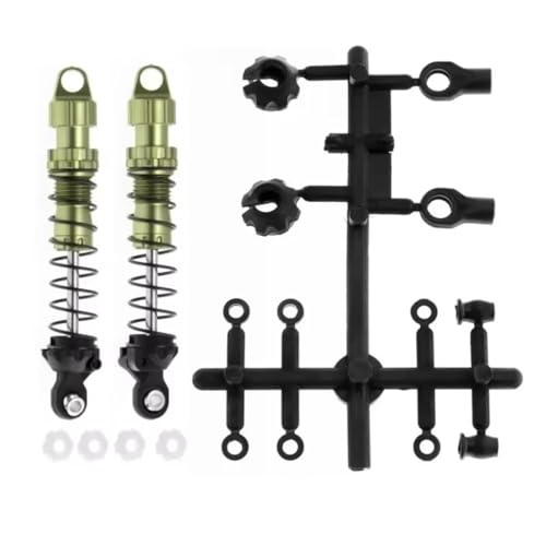 GTFRUQAS Für Axial Für SCX10 RBX10 Für TRX4 D90 1/10 RC Crawler Auto Upgrade Teile Zubehör 2 Stücke Metall 80mm 90mm Stoßdämpfer RC Ersatzteile(Green,80MM) von GTFRUQAS