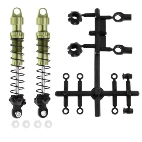 GTFRUQAS Für Axial Für SCX10 RBX10 Für TRX4 D90 1/10 RC Crawler Auto Upgrade Teile Zubehör 2 Stücke Metall 80mm 90mm Stoßdämpfer RC Ersatzteile(Green,90MM) von GTFRUQAS