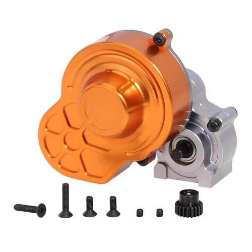 GTFRUQAS Für Axial Für SCX10 Upgrade Teile 1/10 RC Crawler Auto Komplette Metall Für SCX10 Getriebe Getriebe Mit Getriebe RC Ersatzteile(Brass) von GTFRUQAS