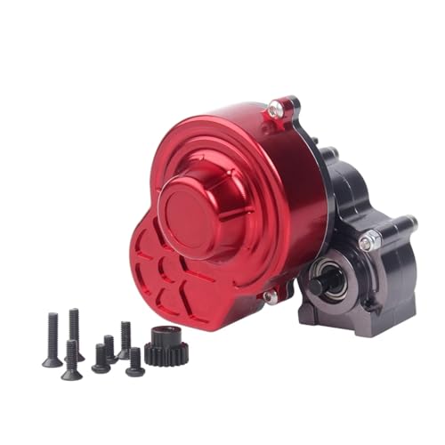 GTFRUQAS Für Axial Für SCX10 Upgrade Teile 1/10 RC Crawler Auto Komplette Metall Für SCX10 Getriebe Getriebe Mit Getriebe RC Ersatzteile(Red) von GTFRUQAS