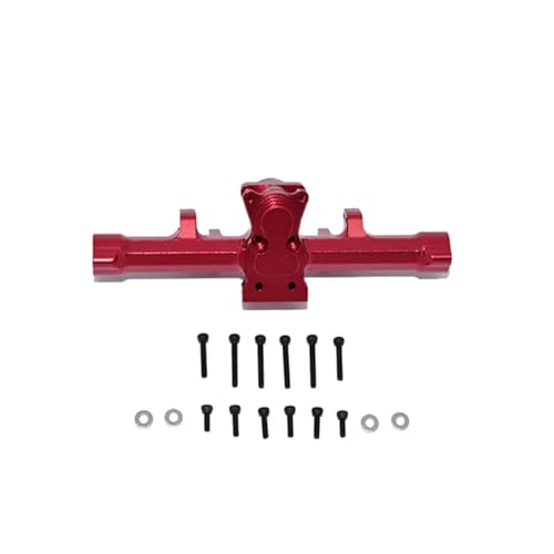 GTFRUQAS Für Axial Für SCX24 Für DEADBOLT-AXI90081 AXI00002 AXI31610 1/24 4WD Für Klettern Auto Metall Aluminium Legierung Hinten Getriebe RC Auto Teile RC Ersatzteile(Red) von GTFRUQAS