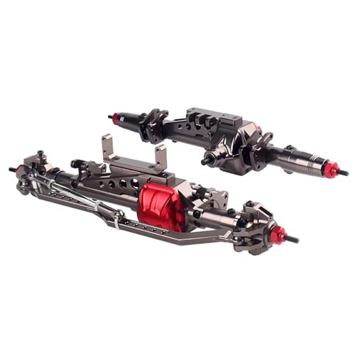 Für Axial Für Wraith 90018 90020 90045 RR10 90048 90053 1:10 RC Für Rock Crawler Komplette Metall RC Auto Vorne Hinterachse RC Ersatzteile(Metallic,Both) von GTFRUQAS