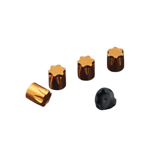 GTFRUQAS Für Capra Für Axial Für SCX10 D90 Für TRX4 TF2 CC01 1/10 Metallfelgen-Mittelkappe Kappe M4-Mutter 4PCS RC Crawler Car Upgrade RC Ersatzteile(Yellow) von GTFRUQAS
