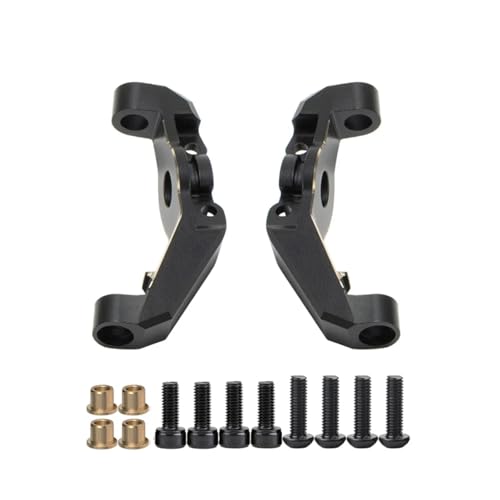 GTFRUQAS Für Capra Für Buggy Für Axial UTB18 1/18 Upgrade Schwarz Messing Gewichte Achse Portal Abdeckung Lenkung C-Hub Für Unlimited Trail RC Crawler RC Ersatzteile(Caster Blocks) von GTFRUQAS