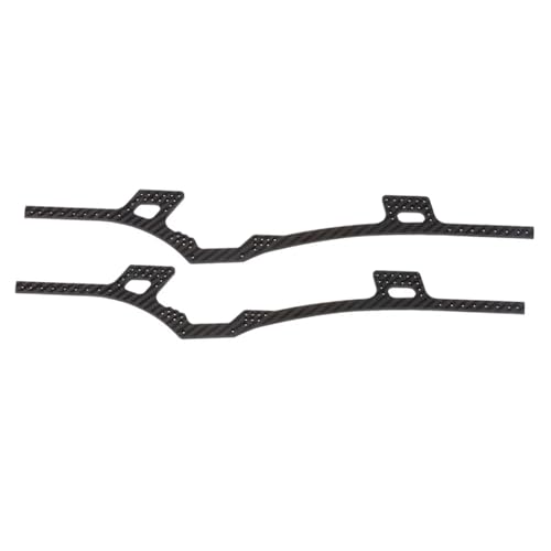 GTFRUQAS Für Cheater Rigs VS Gspeed V3 TGH 1/10 2 Pcs Carbon Fiber Für LCG Für Chassis Schienen Rahmen Kit RC Crawler Unteren Schwerpunkt Upgrade RC Ersatzteile von GTFRUQAS