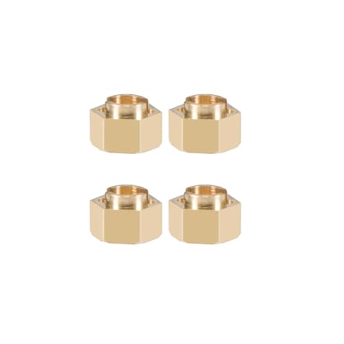 GTFRUQAS Für Defender Für Bronco Für TRX4M 1/18 4Pcs 7MM Messing Rad Hex Hub Extender 4mm/6mm Dicke RC Crawler Auto Upgrade Teile RC Ersatzteile(4mm) von GTFRUQAS