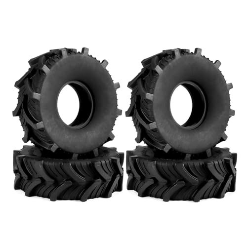 GTFRUQAS Für Defender Für TRX4M Für FCX24 Für SCX24 1/18 1,0 Zoll Gummireifen Felgen 62 X 20 Mm Schlamm Für Geländereifen RC Crawler Truck Upgrade RC Ersatzteile(Mud Terrain Tires) von GTFRUQAS