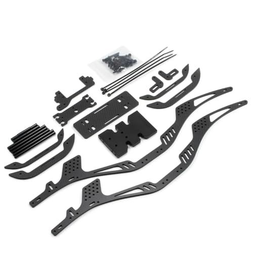 GTFRUQAS Für Element Für Enduro Delrin Für SCX10 II 1/10 Carbon Fiber Für LCG Für Chassis Kit Cheater Rigs Rahmen Mit Skid RC CrawlerComp Builds RC Ersatzteile von GTFRUQAS