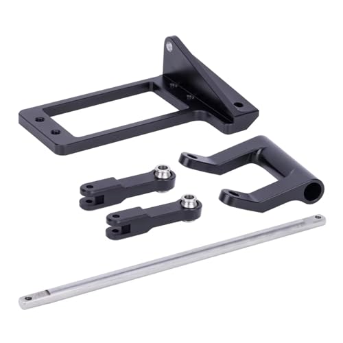 GTFRUQAS Für F9 Portal Achse Für LCG Für Chassis DIY Upgrade Teile 1/10 RC Crawler Voll Hydraulische Lenkung Zylinder Kit Mit Für Capra BTA Servo Halterung RC Ersatzteile(Black) von GTFRUQAS