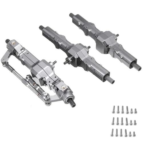 GTFRUQAS Für Fayee Für FY004 Für MN-77 6WD 6X6 RC Auto Upgrades Teile Metall Vorne Zwischen Hinterachse RC Ersatzteile(Size1) von GTFRUQAS
