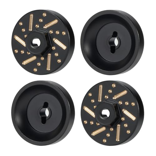 GTFRUQAS Für Gladiator Für Bronco Für Axial Für SCX24 Für Deadbolt C10 1/24 4 Stück Messing Verlängerte Radnaben Sechskant Mit 3-mm-Adapter RC-Crawler-Upgrade RC Ersatzteile von GTFRUQAS