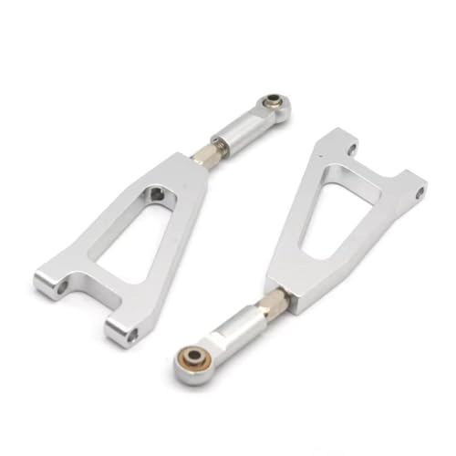 GTFRUQAS Für HSP 860002 1/8 RC Auto Upgrade Teile 60004N Aluminium Legierung Metall Front Upper Suspension Arm Off Road Monster Truck Für Nitro RC Ersatzteile(White) von GTFRUQAS