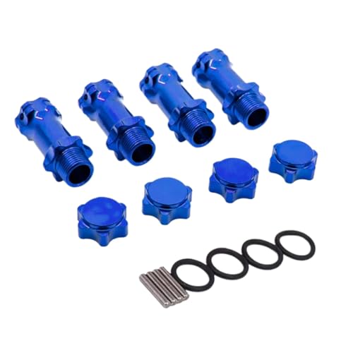 GTFRUQAS Für Hsp Für Monster Scale Truck Truggy RC Ersatzteile 1/8 1 Set 89108 17mm Rad Hex 30mm Länger Verbesserte Mount Adapter Abdeckung Nabe RC Ersatzteile(Navy Blue) von GTFRUQAS