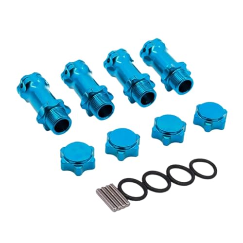 GTFRUQAS Für Hsp Für Monster Scale Truck Truggy RC Ersatzteile 1/8 1 Set 89108 17mm Rad Hex 30mm Länger Verbesserte Mount Adapter Abdeckung Nabe RC Ersatzteile(Sky Blue) von GTFRUQAS