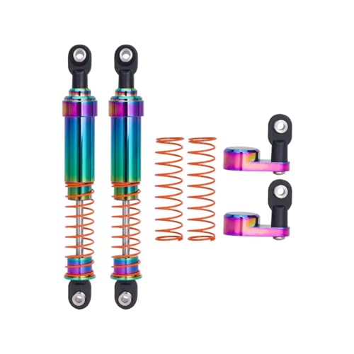Für LCG Cheater Rigs Für SCX10 Für TRX4 Für Capra VS4-10 1/10 RC Crawler 2 Stück Aluminium Big Bore Shocks Öldämpfer Mit Offset-Stoßdämpferkappe RC Ersatzteile(95mm) von GTFRUQAS