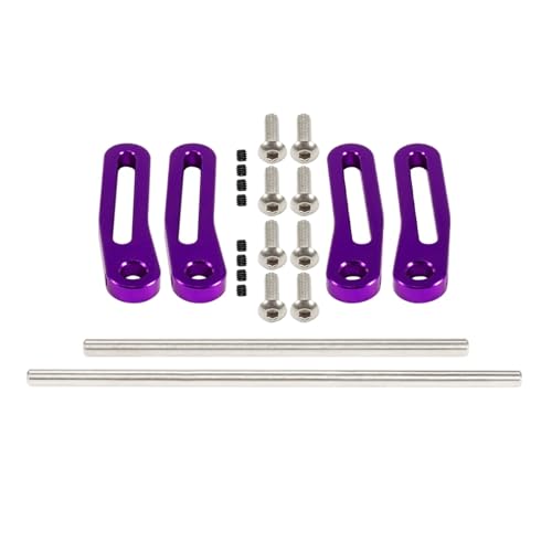 GTFRUQAS Für LCG Rigs Comp Builds Für TRX4 Für SCX10 Gspeed Power Wagon Cliffhanger 1/10 Aluminium CNC Modular Bumper Set RC Crawler Für Chassis Karosserie RC Ersatzteile(Purple) von GTFRUQAS