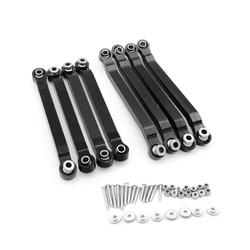 GTFRUQAS Für MN Für D90 D96 MN98 MN99S MN45 Metall Für Chassis Link Stange Zugstange Spurstange Verknüpfung RC Auto Upgrades Teile Zubehör RC Ersatzteile(Black) von GTFRUQAS