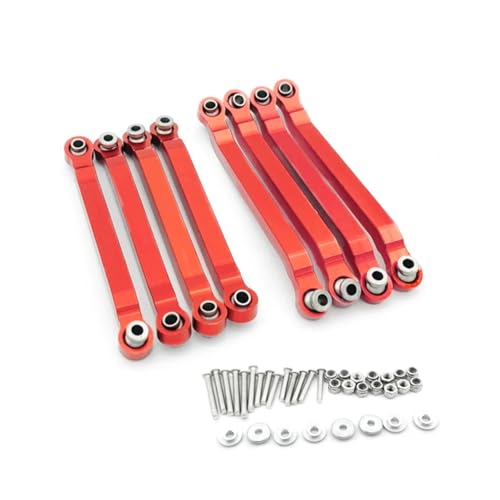 GTFRUQAS Für MN Für D90 D96 MN98 MN99S MN45 Metall Für Chassis Link Stange Zugstange Spurstange Verknüpfung RC Auto Upgrades Teile Zubehör RC Ersatzteile(Red) von GTFRUQAS