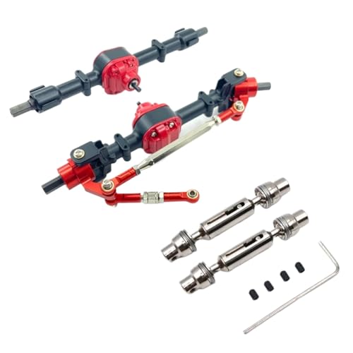 GTFRUQAS Für MN Für MN-90 Für MN99S D90 D91 D96 D99S 1/12 Metall Vorder- Und Hinterachse Mit Antriebswelle Rc Auto Upgrades Teile Zubehör RC Ersatzteile(Black) von GTFRUQAS
