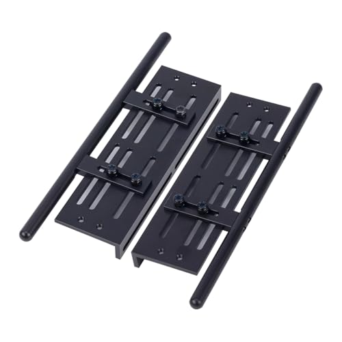 GTFRUQAS Für SCX10 II 90046 Für Wrangler Für TRX4 Für YiKong CC01 TF2 Gen8 1/8 1/10 Aluminium Für Rock Side Sliders Platte Einstellbar RC Crawler Teile RC Ersatzteile(Black) von GTFRUQAS