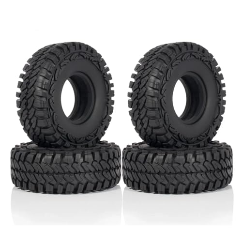GTFRUQAS Für SCX10 III Für Capra RR10 Für TRX4 CC02 TF2 D90 Für MST CFX GS02F YK4103 1/10 RC Crawler Car 4PCS 1,9 Zoll Gummireifen Mit Schaumstoffeinlage RC Ersatzteile von GTFRUQAS