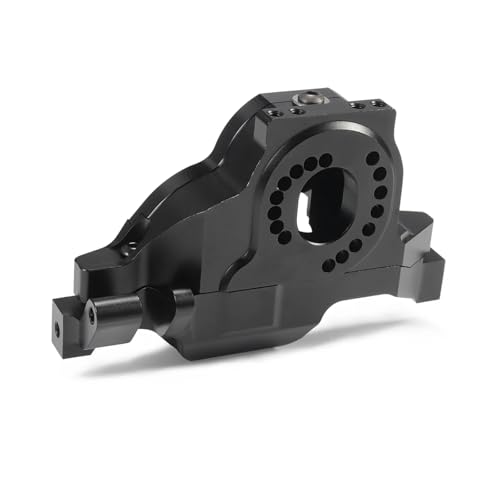 GTFRUQAS Für TRX-4 Für Defender Für Bronco Für Sport Für TRX6 G63 8290 1/10 CNC-Aluminium-Motormontageplatte Obere Stirnradabdeckung RC Crawler Upgrade RC Ersatzteile(Black,Full Set) von GTFRUQAS