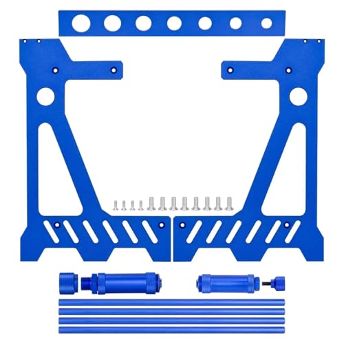 GTFRUQAS Für TRX4 Für TRX6 Für SCX24 Für SCX10 1/10 Reifenaufbewahrungsrahmen Aus Aluminiumlegierung Stoßdämpfer-Display-Rack Balance-Halterung RC Crawler Car RC Ersatzteile(Blue) von GTFRUQAS