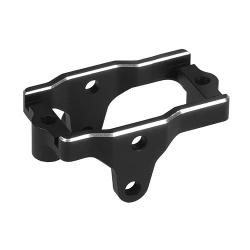 GTFRUQAS Für TRX4M Für Defender Für Bronco 1/18 9739 Aluminium Alloy Lenkung Servo Halterung RC Crawler Auto Upgrade Teile RC Ersatzteile(Black) von GTFRUQAS