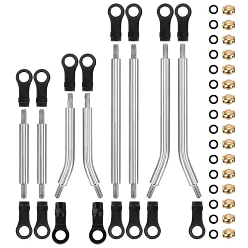 GTFRUQAS Für TRX4M High Für Trail Für K10 1/18 RC Crawler Edelstahl High Clearance Für Chassis Links Set RC Ersatzteile(High Clearance Links) von GTFRUQAS