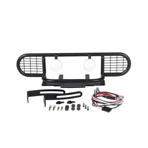 GTFRUQAS Für Trx4 D90 D110 Für Defender 1/10 Metall Camel Trophy Frontstoßstange Mit Licht RC Crawler Auto Upgrade Teile Ersatzzubehör RC Ersatzteile von GTFRUQAS