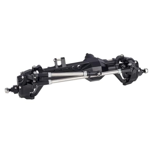 GTFRUQAS Für Vanquish Vs4-10 1/10 CNC-bearbeitung Hochfestes Aluminium Vorne Und Hinten Portal Achse Komplette Set RC CrawlerAxial Teile RC Ersatzteile(Black,Front Axle) von GTFRUQAS