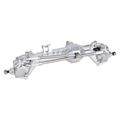 GTFRUQAS Für Vanquish Vs4-10 1/10 CNC-bearbeitung Hochfestes Aluminium Vorne Und Hinten Portal Achse Komplette Set RC CrawlerAxial Teile RC Ersatzteile(Silver,Front Axle) von GTFRUQAS