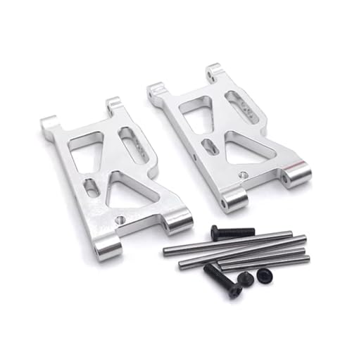 Für WLtoys 1/14 144010 144001 144002 1/12 124016 124017 124018 124019 Metall Upgrade Zubehör Vorne Für Schaukel Arm RC Auto Ersatzteile RC Ersatzteile(Silver) von GTFRUQAS