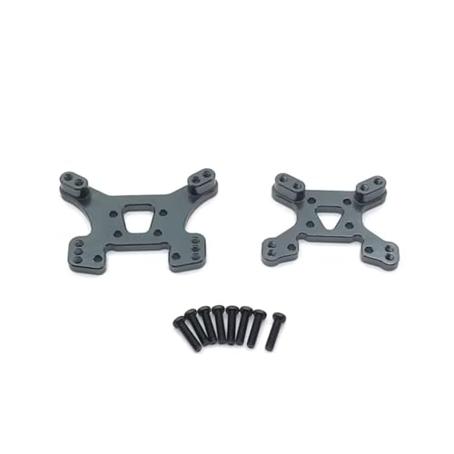 GTFRUQAS Für WLtoys 1/14 144010 144001 144002 1/12 124017 124019 Metall Upgrade Zubehör Refit Vorne Hinten Stoßdämpfer Halterung RC Auto Ersatzteile RC Ersatzteile(Gray) von GTFRUQAS