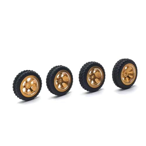 GTFRUQAS Für WLtoys 1/28 284131 K969 K979 K989 K999 P929 P939 Für MINI-D MINI-Q MINI-Z Metall Upgrade Für Racing Rad Weiche Reifen Haut RC Auto Ersatzteile RC Ersatzteile(Yellow) von GTFRUQAS