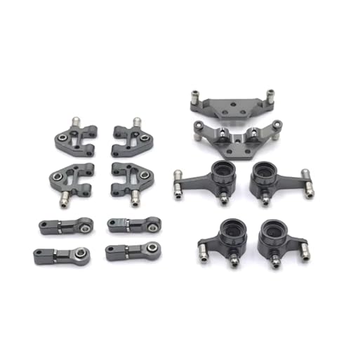 GTFRUQAS Für WLtoys 1/28 284131 K969 K979 K989 K999 P929 P939 Metall Upgrade Für Schaukel Arm Lenkung Tasse Shock Mount RC Auto Teile RC Ersatzteile(Gray) von GTFRUQAS