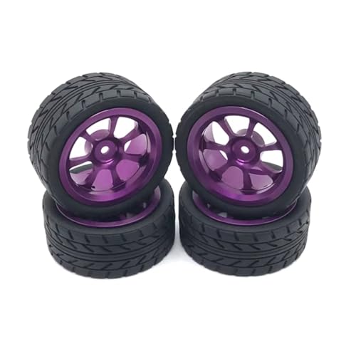 GTFRUQAS Für WLtoys A949 A959 A969 A979 K929 144010 144001 144002 124016 124017 124018 124019 Metall Upgrade Zubehör 65mm Räder RC Auto Ersatzteile RC Ersatzteile(Purple) von GTFRUQAS
