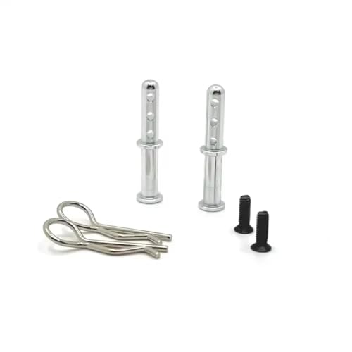 GTFRUQAS Für Wltoys 144001 144010 144016 124016 124017 124018 124019 RC Auto Upgrade Teile Metall Körper Montieren Post Shell Spalte RC Ersatzteile(Silver) von GTFRUQAS