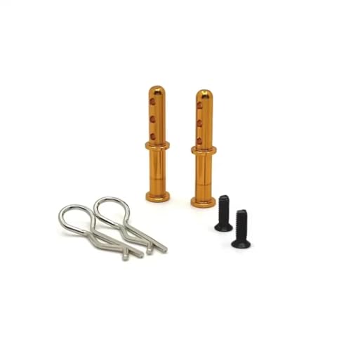 GTFRUQAS Für Wltoys 144001 144010 144016 124016 124017 124018 124019 RC Auto Upgrade Teile Metall Körper Montieren Post Shell Spalte RC Ersatzteile(Yellow) von GTFRUQAS