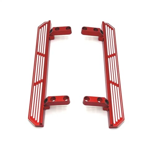 GTFRUQAS Für Wltoys Für 104006 104010 104020 104026 1/10 RC Auto Upgrade Teile Zubehör Metall RC Für Rock Sliders Seite Pedal Dekoration RC Ersatzteile(Red) von GTFRUQAS