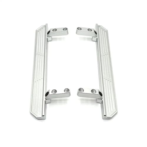 GTFRUQAS Für Wltoys Für 104006 104010 104020 104026 1/10 RC Auto Upgrade Teile Zubehör Metall RC Für Rock Sliders Seite Pedal Dekoration RC Ersatzteile(Silver) von GTFRUQAS
