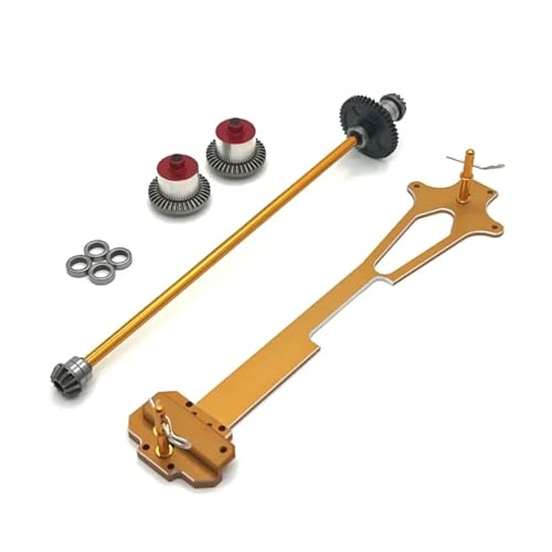 GTFRUQAS Für Wltoys Für 124016 124017 124018 124019 Für RIaarIo 1/12 RC Auto Upgrade Teile Metall Zweite Boden Bord Differential Zentrale Antriebswelle RC Ersatzteile(Yellow) von GTFRUQAS
