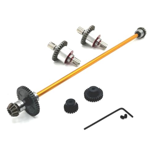 GTFRUQAS Für Wltoys Für 124016 124017 124019 124007 124008 1/12 Upgrade Teile Metall Differential Und Zentrale Antriebswelle Montage RC Ersatzteile(Yellow) von GTFRUQAS