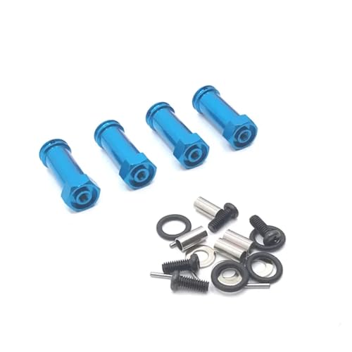 GTFRUQAS Für Wltoys Für 12423 12428 12427 12429 Für Feiyue Für FY01 FY02 FY03 FY08 1/12 RC Auto Upgrade Teile 4 Stücke 30mm Erweiterte Rad Hex Hub Adapter RC Ersatzteile(Blue) von GTFRUQAS